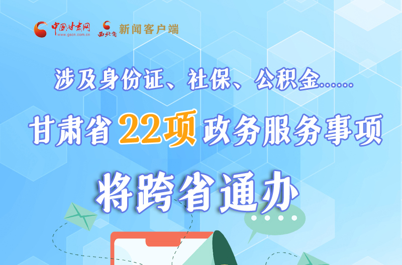 圖解丨明確了！甘肅省新增22項政務(wù)服務(wù)“跨省通辦”事項