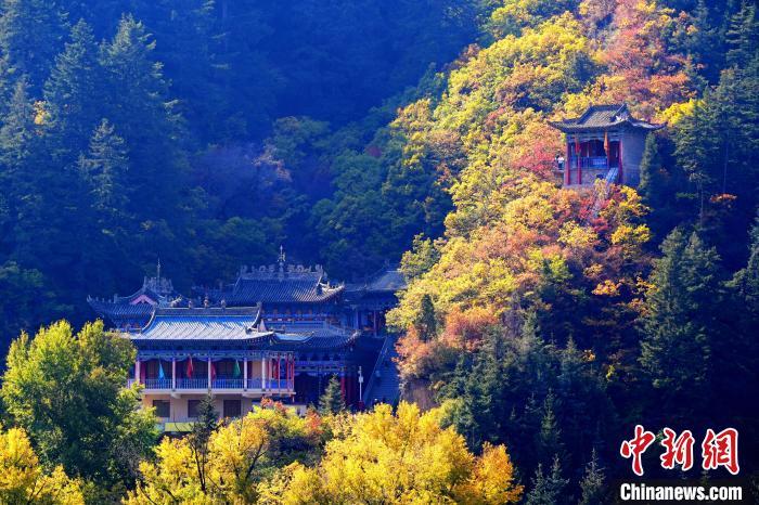 深秋，位于蘭州市榆中縣的興隆山景色如畫(huà)。宮衛(wèi)紅 攝